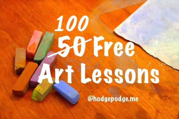100 Free Art Lessons at Hodgepodge - Art for All Ages - Chalk Pastels & Acrylics hodgepodge.me