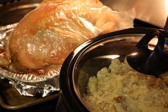 Thanksgiving turkey and cornbread dressing. Allergy-friendly, simple  Thanksgiving menu
