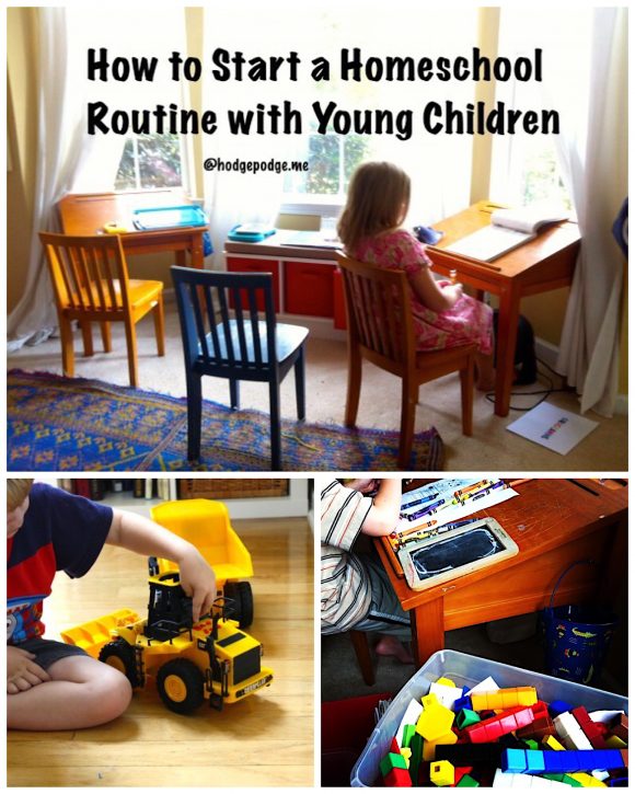 Favorite tips and resources for how to start a homeschool routine with young children. Simple, meaningful homeschool habits that are easy to implement.