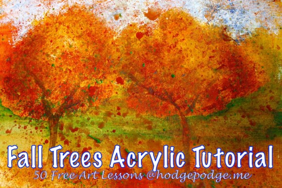 Fall Trees - Acrylic Art Lesson at Hodgepodge
