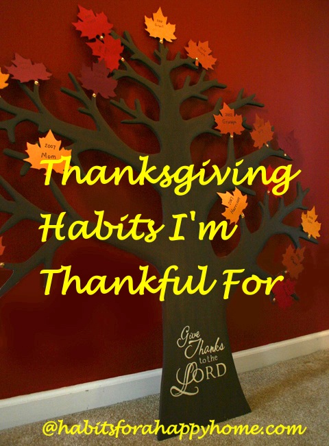 Do you have Thanksgiving traditions, habits you turn to? We do and we're sharing 10 Thanksgiving habits today. We hope you will find some here to be thankful for as well.