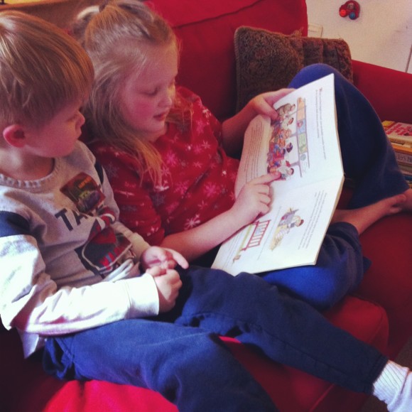 Teaching little brother to read