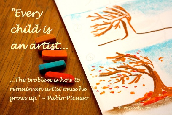Wind in the Tree Chalk Pastel Tutorial - Art in Motion @hodgepodge.me