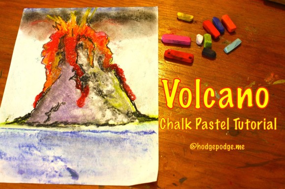 Volcano Chalk Pastel Tutorial at Hodgepodge