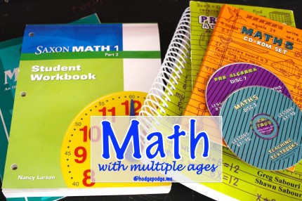 Homeschool Math for Multiple Ages at Hodgepodge