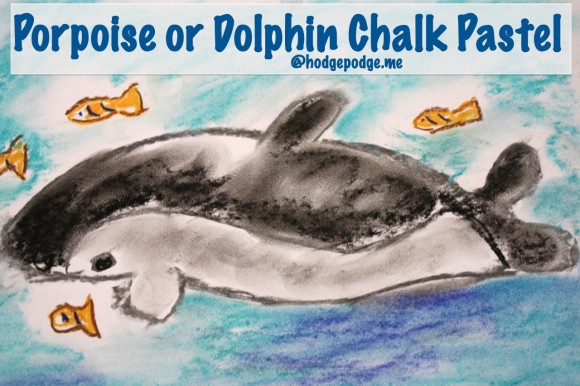 Porpoise or Dolphin Chalk Pastel Art Tutorial at hodgepodge.me