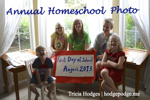 Annual #Homeschool Photo at Hodgepodge hodgepodge.me