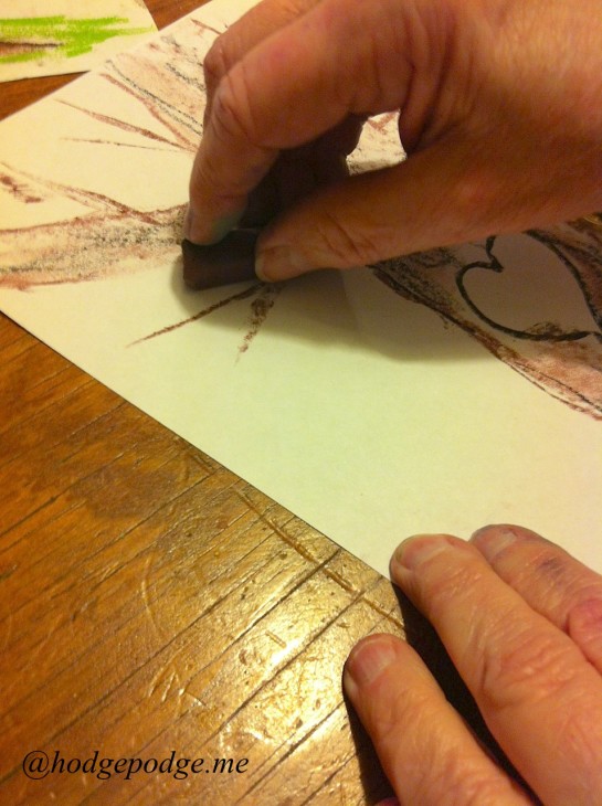 Adding tree branches with chalk pastels hodgepodge.me