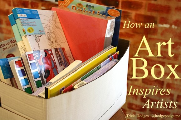 I often hear fellow mamas say that they would love to offer their children more chances for art every day. That statement is usually followed by: but I...Let me offer you a simple solution. An art box. Let me share how an art box inspires artists.