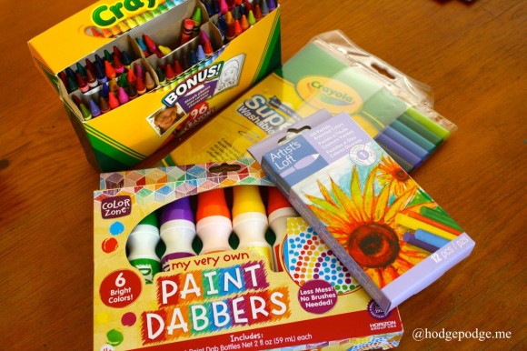 paints, colors, markers, crayons for art box hodgepodge.me