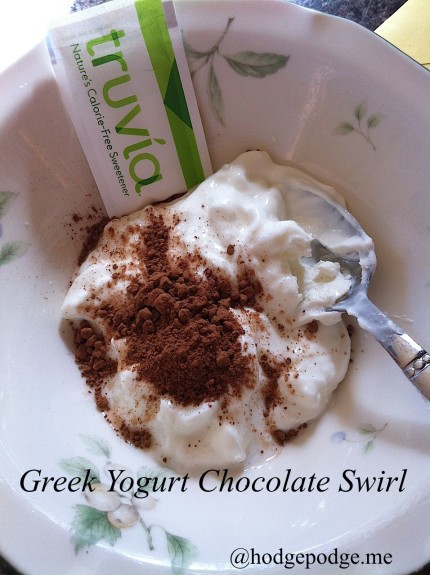 Chocolate 'Ganache' Greek Yogurt Swirl hodgepodge.me