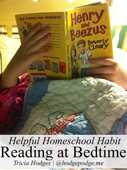 Helpful #Homeschool Habit - Independent Bedtime Reading hodgepodge.me