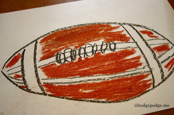 How to Draw a Football with Chalk Pastels at Hodgepodge
