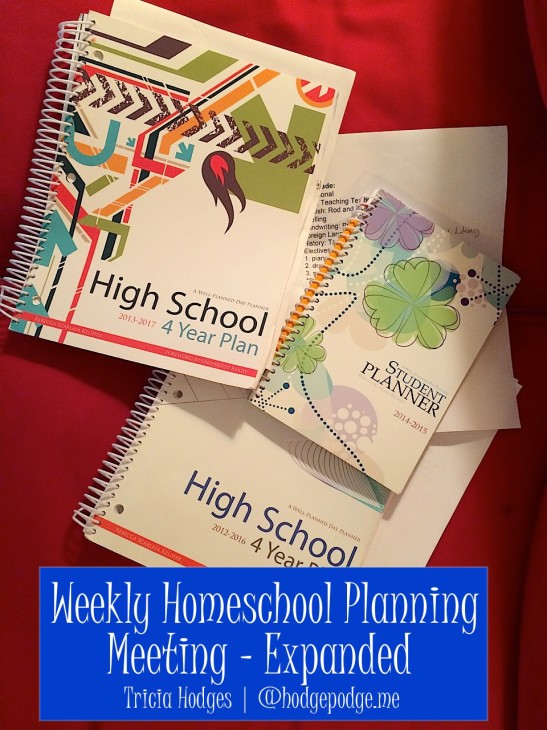 Weekly Homeschool Planning Meeting - Expanded