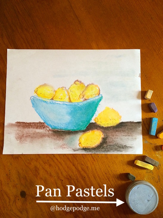 How to Draw a Bowl of Lemons with Chalk Pastels
