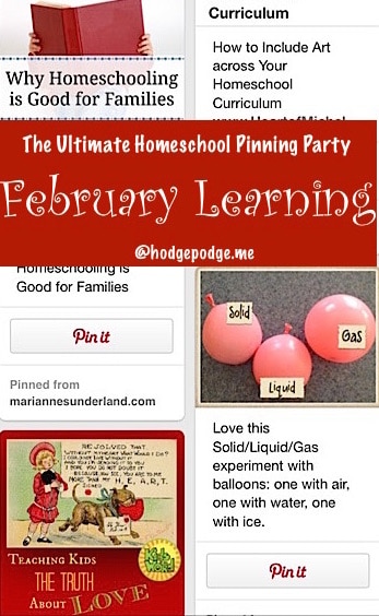 February Learning at The Ultimate Homeschool Pinning Party