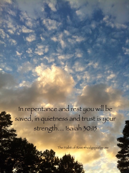 In quietness and trust is your strength