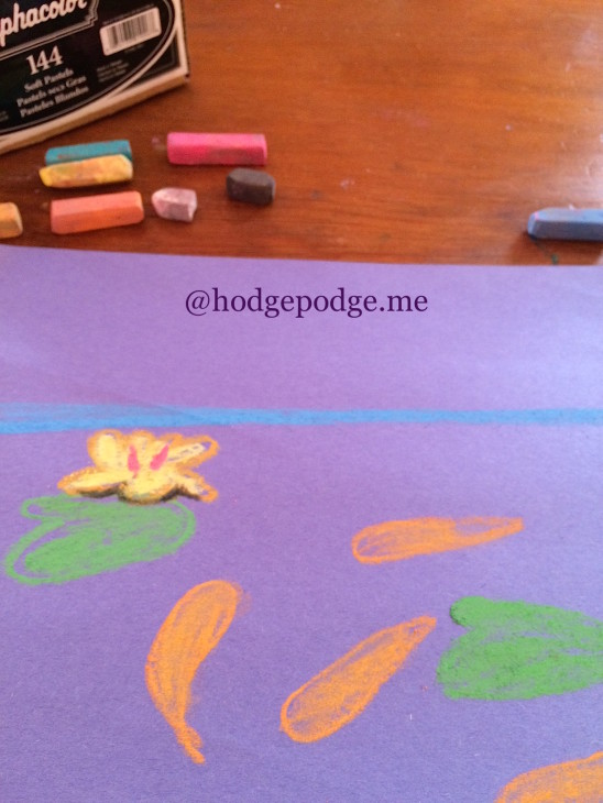 Draw a Goldfish Pond in Chalk Pastels