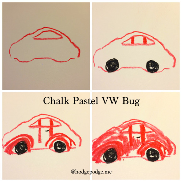 How to Draw a VW Bug with Chalk Pastels