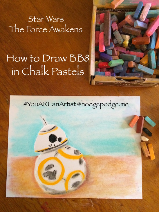 Star Wars BB8 Chalk Art Tutorial at Hodgepodge