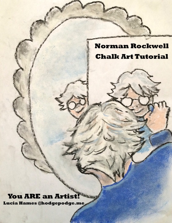 Norman Rockwell Chalk Art Tutorial - Paint a Self Portrait! You ARE an Artist