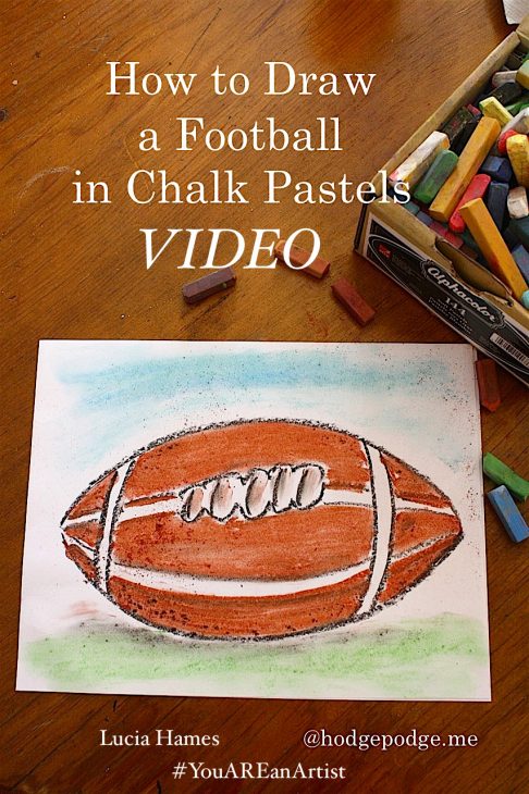 video-art-tutorial-how-to-draw-a-football-with-chalk-pastels