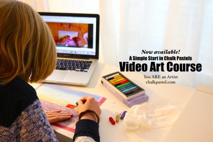 You asked for it! A Simple Start in Chalk Pastels Video Art Course is available January 2, 2017! Because you ARE an artist. Nana walks you and your artists through the steps of creating beautiful artwork, providing tips on colors and teaching chalk pastel techniques.