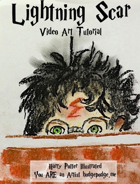 Celebrating the 20th anniversary of the publication of the first Harry Potter book, Nana shares a Lightning Scar video art tutorial in chalk pastels.