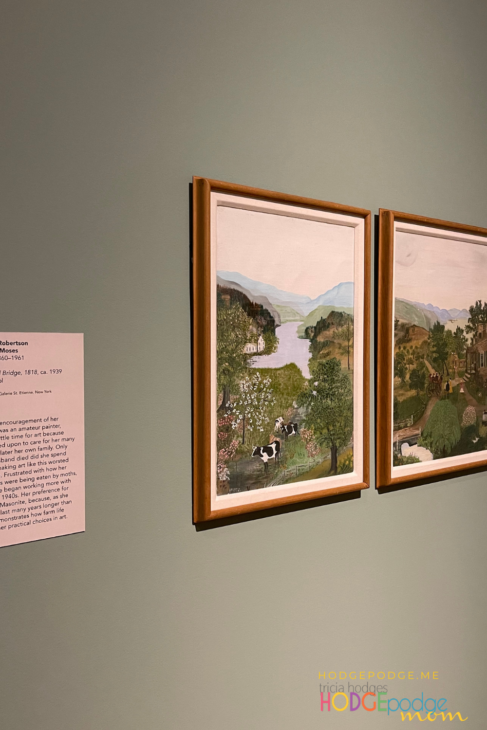 Grandma Moses paintings - It is amazing to see a work of art in person! Here are several reasons why you should take an art museum homeschool field trip. Includes tips for your trip.