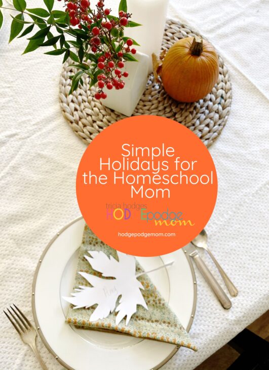 Years ago I let go of the notion of the perfect holiday with all of its long list of ingredients and turned to the practical, enjoyable celebration. This goal was met with a few, simple steps. I'm sharing that with you, too. Simple holidays for the homeschool mom.
